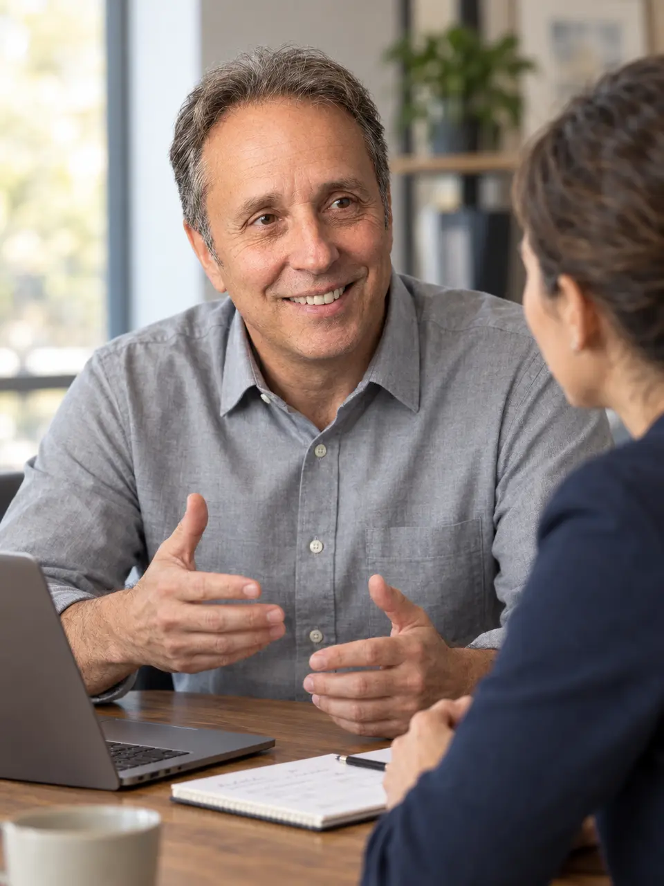 David Braun in an advisory conversation with a business owner